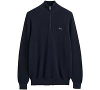 GANT Pull en Coton piqué Demi-Zip pour Homme Bleu Evening, Bleu Nuit, XL