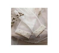 Gant court en dentelle Gant en dentelle 1 pièce blanc transparent femme court mariage(White pearl gloves)