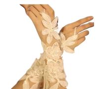 Gant court en dentelle Gants courts en dentelle et perles for mariage, simples exquis, style forêt féerique, à lacets crochets, accessoires for doigts