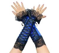 Gant court en dentelle Gants de mariage à manches for femmes, cosplay, spectacle sur scène, dentelle(Color 03)