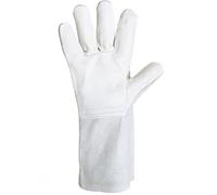 Gant cuir SINGER Paume fleur bovin, dos croûte, manchette croûte 15 cm - Taille 10-51GS15