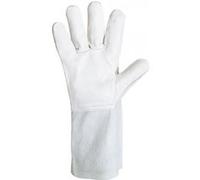 Gant cuir SINGER Paume fleur bovin, dos croûte, manchette croûte 15 cm - Taille 10 - 51GS15