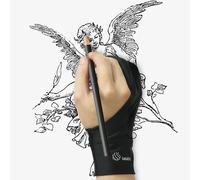 Gant D'artiste Pour Dessin, Gants Doubles Rembourrés Améliorés, Gant À Deux Doigts Pour Ipad, Tablette Graphique Pour Stylet, Dessin, Peinture, Taille S