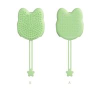 Gant de bain en silicone pour chats avec fonction de massage, brosse de toilettage double surface, facile à nettoyer, outil de démêlage doux pour la collecte en vrac pendant le brossage, le bain, les