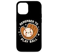 Gant de Baseball Amusant avec Inscription « Remember to Play Ball » Coque pour iPhone 12/12 Pro