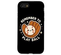 Gant de Baseball Amusant avec Inscription « Remember to Play Ball » Coque pour iPhone SE (2020) / 7/8