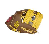 Gant de baseball Rawlings MLB Players | T-Ball & Jeunes | Padres de San Diego | Marron | 10 pouces