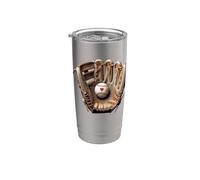 Gant de baseball vintage pour jeu de lanceur à domicile Gobelet isotherme en acier inoxydable double paroi
