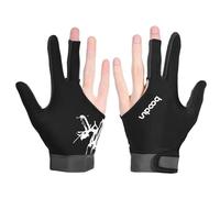 Gant de billard - Accessoire flexible pour queue de billard, usage professionnel | Design élastique à trois doigts avec support de frappe lisse, équipement de sport respirant pour carambole de billard