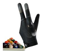 Gañt de Billard Main Gauche - 3 Doigts Antidérapant, Mitaine Élastique et Respirante pour un Tir Lisse et Stable | Accessoire Professionnel pour Homme et Femme, destiné au Billard, Snoøker & Carambole
