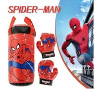 Gant de boxe - ALLONSCD - Set pour enfants - PVC souple - Couleur rouge - À partir de 3 ans