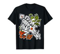 Gant de Chevalier, épée brisée et Fleurs T-Shirt Graphique avec Valeur