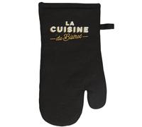 Gant de cuisine coton et polyester 17x29 cm AU BISTROT noir