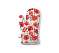 Gant de cuisine fleuri coquelicots en coton 18 × 30 cm