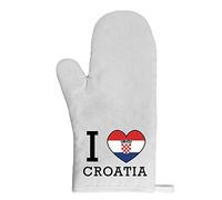 Gant de Cuisine manique Drapeau i Love Croatie