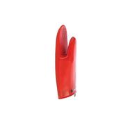 Gant de cuisine silicone et textile rouge - - Rouge - Silicone