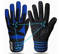 Gant De Fitness Homme Femme Doigt Plein Entraînement Crossfit Gymnastique Paire De Valeurs, Gants PoignEe RembourrEe L'haltErophilie Gym IntErieur ExtErieur Orange Noir Bleu S M L XL (L, Bleu)