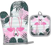 Gant de four anti-chaleur Gant de cuisine et manique de cuisine, Gant de barbecue Gant de four à micro-ondes Doublure en coton Mitaines de four Gant de four pour barbecue, cuisson