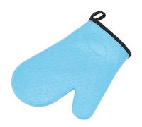 Gant de Four en Silicone Résistant aux Hautes Températures, Imperméable et Antidérapant, Gant de Cuisson de Cuisine avec Doublure en Coton pour Barbecue, Four, Gril, Poêle, Support de(Bleu)