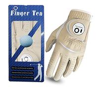 Gant De Golf Homme Main Gauche Droite Cuir avec Marqueur De Balle Value Pack, Gants Durable Doux Confortable Flexible S M ML L XL Bleu Foncé Rouge Marron (L-Main Gauche(Worn on Left Hand), Marron)