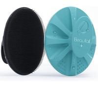 Gant de gommage pour le corps en silicone, lot de 2, BEAUTAIL Brosse de lavage pour douche et bain, Loofah de nettoyage à gommage exfoliant doux pour femmes, hommes, bébés à peau sensible, Facile à