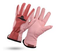 Gant de jardin en cuir rose miss - rostaing - 6 - xs