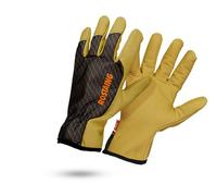 ROSTAING Gants SEQUOIA - Paire de gants de jardinage Cuir - Tous Travaux en Milieu Sec et Humide - Plantation, bêchage - Respirant et Ergonomique - Gant traité hydrofuge