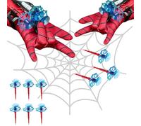 Gant de Lanceur, 2 Set Gant de Cosplay en Plastique pour Enfants, Jouets de Poignet Lanceur de héros,Jouets de Poignet de Lanceur d'araignée, pour Enfants pour la fête de Cosplay