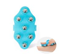 Gant de massage avec boules - Rouleau de massage pour le corps - Portable - Appareil de massage musculaire - 7 rouleaux à 360 degrés