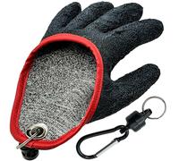 Gant de pêche carnassier ANTI COUPURE et SYSTEME D'ATTACHE MAGNETIQUE [TAILLE UNIVERSELLE] etanche pour vos protéger des morsures et manipuler en sécurité brochet, silure, sandre, black