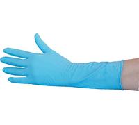 FRANZ MENSCH Hygostar Super High Risk Lot de 50 gants de protection chimique en nitrile Bleu 10/XL Taille L 30 cm Gants de protection chimiques Gants en latex
