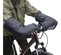 Gant de Protection Thermique pour Guidon Avec Bande Réfléchissante, Doublure Polaire Chaude Anti-Vent, Protection Renforcée Contre Le Froid, Universel Scooter/Moto/Vélo, Universel