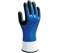 Gant de protection tricoté en nylon T8 - SHOWA - 377 08 Noir (paume et bouts des doigts)