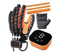 Gant de Rééducation Robotisé pour AVC & Hémiplégie, Orthèse de Main Intelligente avec Mode Miroir, Appareil de Thérapie Professionnel à 9 Niveaux pour Mobilité des Doigts(Left Hand,XX-Large)