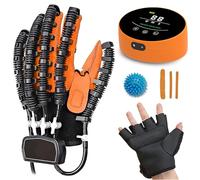 Gant de Robot Rééducation Main Dispositif de Rééducation de Main Gants pour Arthrose L'Hémiplégie D'AVC pour Traitement des Dysfonctionnements de la Main Attelle Doigt(Size:Gauche XL,Color:Orange)
