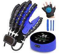 Gant de Robot Rééducation Main Hémiplégie Gants pour Orthèses de Doigts avec Balle Reeducation Main, Equipement D'entraînement De Rééducation D'avc pour Dysfonctionnements de la Main B Left XL