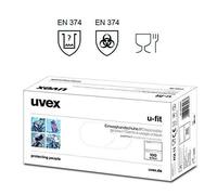 Gant de sécurité - UVEX - U-fit - Taille S - Bleu - Haute flexibilité