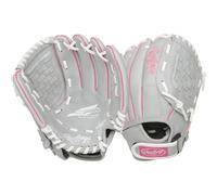 Gant de softball Rawlings pour filles 10,5 pouces Rose/Gris/Blanc US