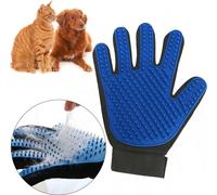 Gant de soin du pelage Brosse en silicone Bleu pour chiens Chats Soin du pelage