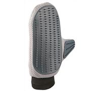 Gant de toilettage 18 × 24 cm gris foncé/bleu