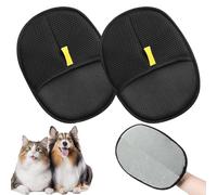 Gant de toilettage double face, brosse anti poils animaux, brosse gant poil chat, gants d'épilation réutilisables pour le lavage, le démêlage et le toilettage (2 Stück)