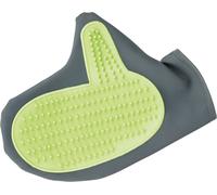 Gant de toilettage pour animaux 11 × 21 cm gris-vert