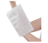 Gant de toilette à usage unique Stérilisable Non tissé molletonné blanc 75 gr/m². 230 x 160 mm/lot de 3 paquets de 50