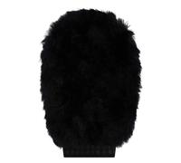 Imperial Riding IRH Wool Gant de toilettage Doux en Peau d'agneau véritable, Gant de toilettage Doux pour Un Nettoyage en Douceur et Une Brillance Naturelle, Noir