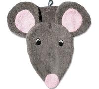 Gant de toilette Fürnis avec motifs d'animaux rigolos Grand 100% coton bio GOTS 563 Souris