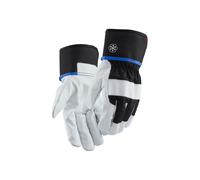 Gant de travail en cuir doublés Noir-Blanc - Pack de 6 paires - 22883900 - Taille au choix