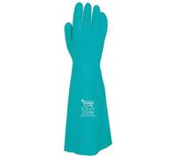 Gant De Travail - Juba - Modèle 8 - Nitrile Vert Satiné - Extra Long 46 Cm - Épaisseur 0,55 Mm