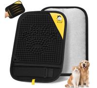 Gant d'épilation pour chats et chiens, gant électrostatique double face 3 en 1 à cinq doigts pour poils d'animaux domestiques, brosse de démêlage et gant de massage, brosse magique pour enlever les