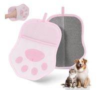 Gant d'épilation rose pour animaux domestiques : épilateur électrostatique réutilisable pour chiens et chats - Brosse magique et outil de démêlage pour enlever les poils, gants électrostatiques, outil