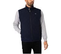 GANT Doudoune sans manches Quilted Windcheater matelassée bleu evening - Homme XL